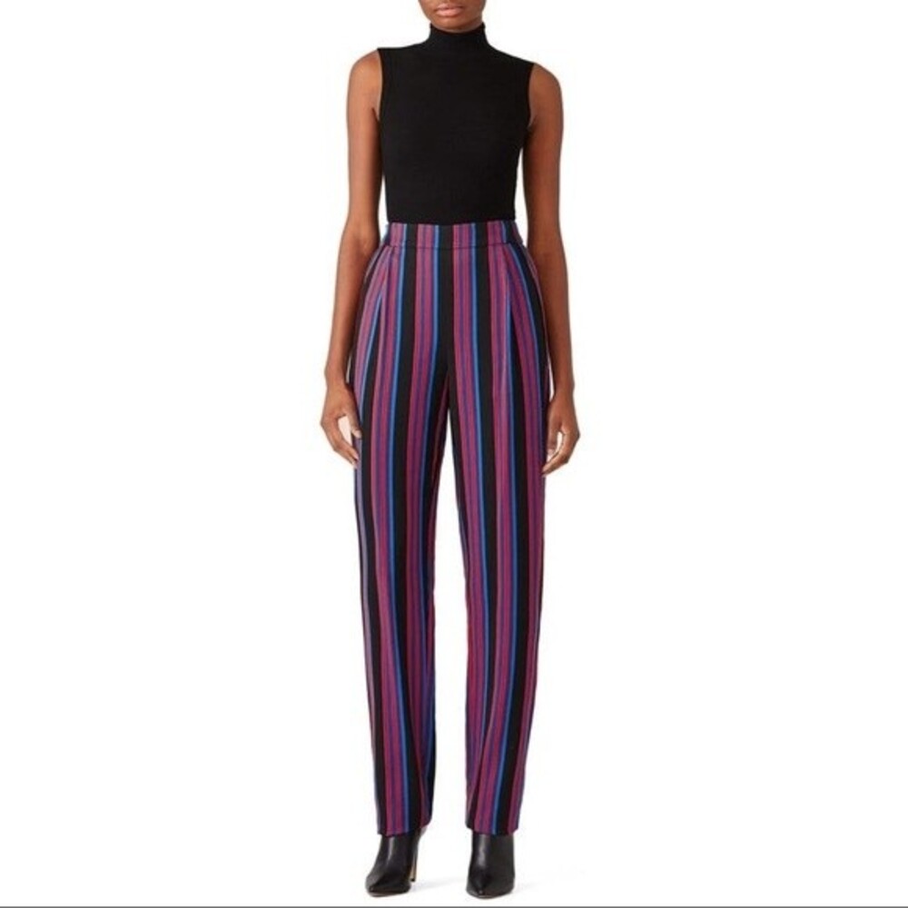 Diane Von Furstenberg Stripe Soft Pant NWT Size 2 Luxury Sophisticated